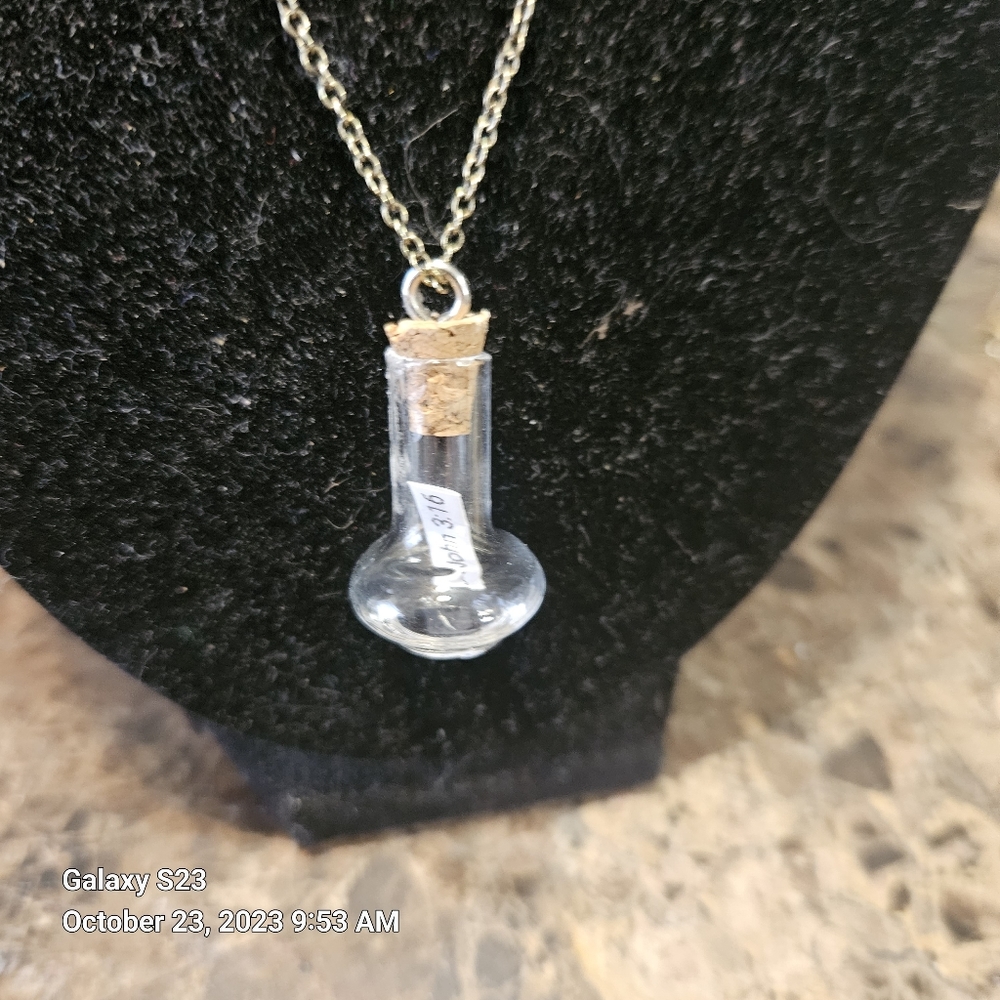 Necklace with Ginnie bottle handmade